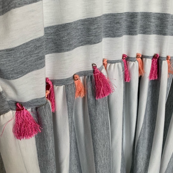 Tassel striped cotton dress - Picture 2 of 3